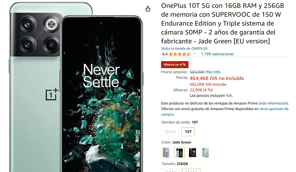 OnePlus 10T precio