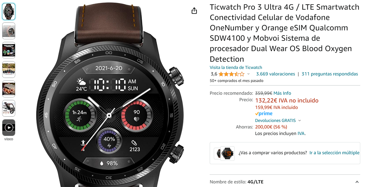 reloj Ticwatch Pro 3 Ultra