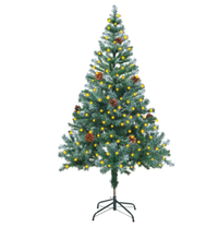 Árbol de Navidad con luces y piñas 150 Cm