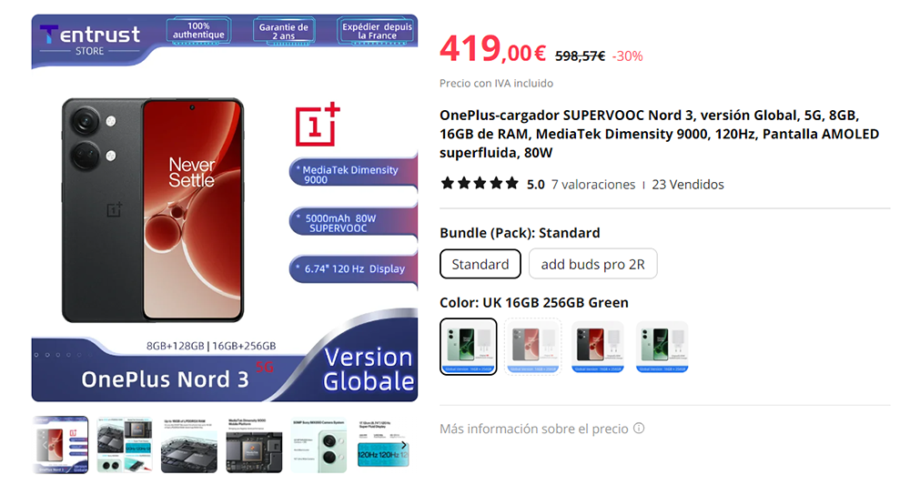 móvil OnePlus Nord 3 5G oferta