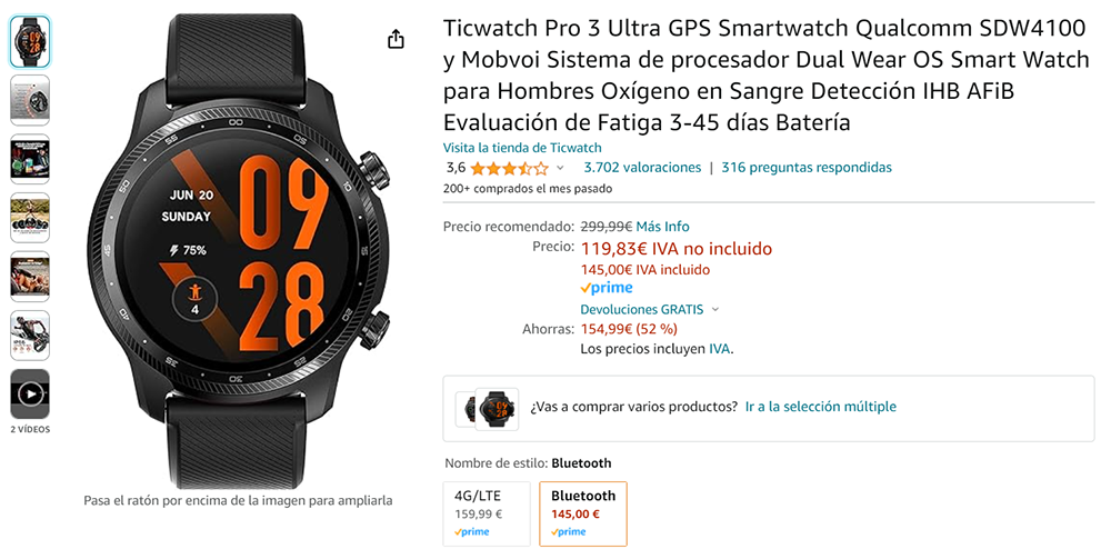 reloj Ticwatch Pro 3 Ultra