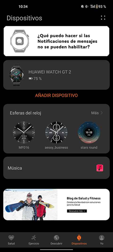 Así actualizo mi reloj HUAWEI Watch GT 2 Sport para recibir nuevas funciones