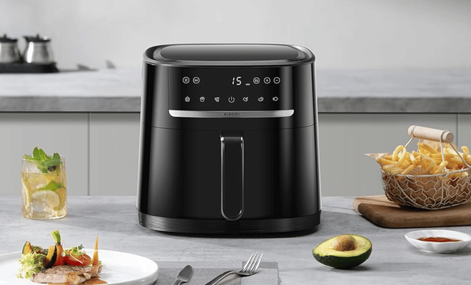 air fryer xiaomi en una cocina
