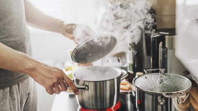 cocinando a vapor