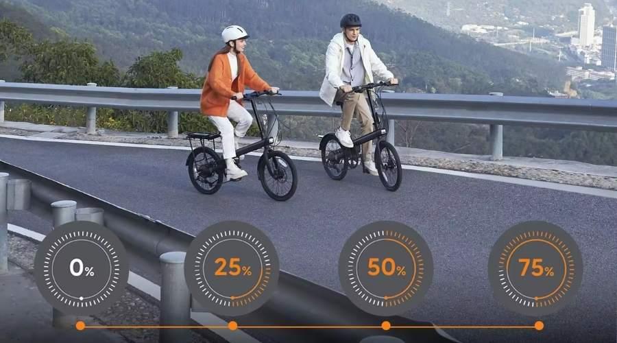 Bicicleta eléctrica urbana Xiaomi QiCYCLE C2 modos