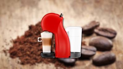 Cafetera de cápsulas manual De´Longhi Piccolo XS fondo blanco
