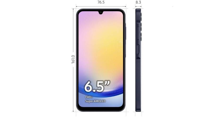Móvil - Samsung Galaxy A25 medidas