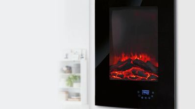 Chimenea eléctrica decorativa vertical foto