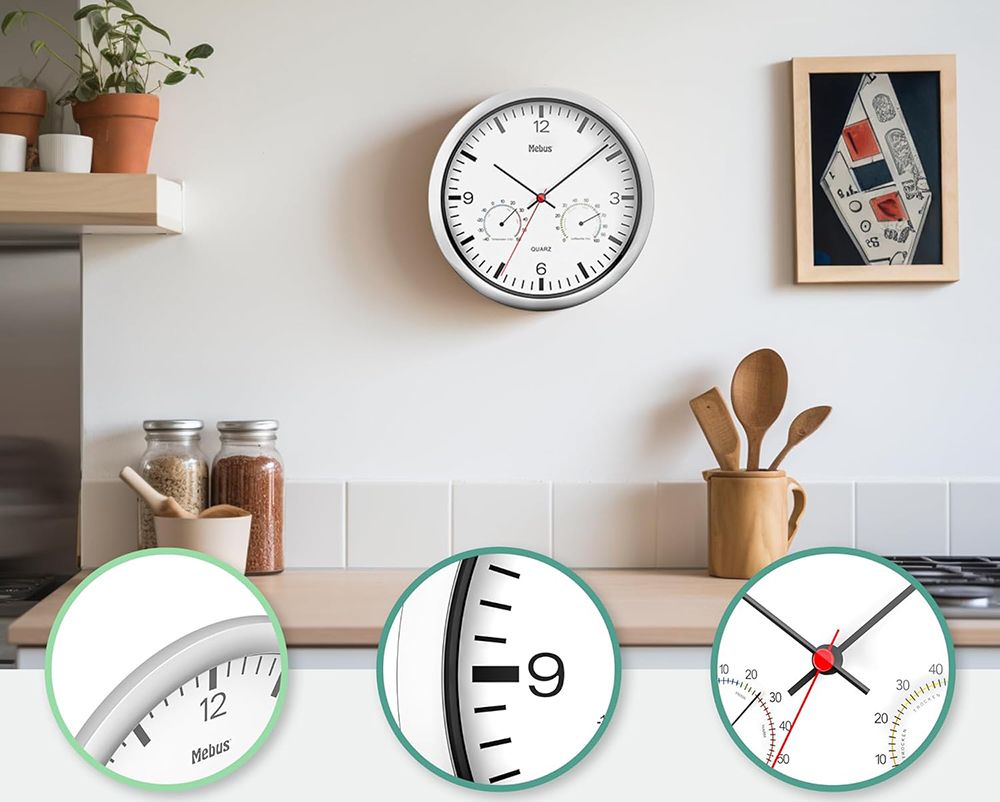 Mebus Quarz-Wanduhr reloj de pared