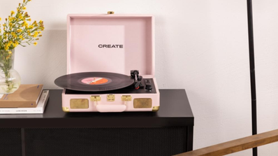 CREATERecord Player PopTocadiscos portátil de maletín