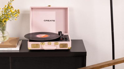 CREATERecord Player PopTocadiscos portátil de maletín