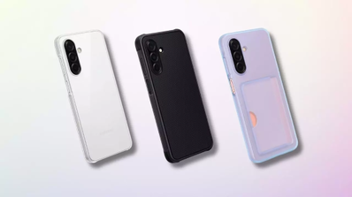 Vista trasera del Samsung Galaxy A26 5G en color Menta, mostrando el módulo de triple cámara.