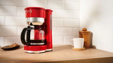 Cafetera retro roja 1000 W cafetera