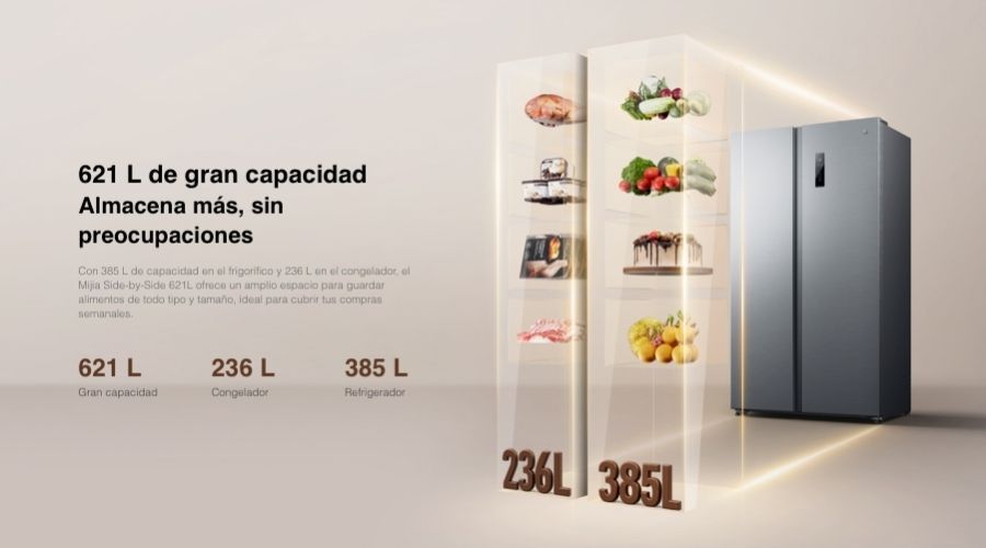 Mijia Refrigerator Side-by-Side 621L capacidad