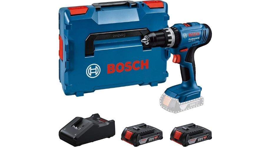 _Bosch Professional 18V System Taladro Percutor foto con accesorios