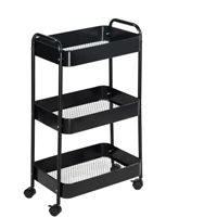 Carrito Auxiliar metálico Negro