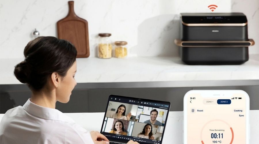 Freidora de aire Cosori Dual Blaze Twinfry aplicación