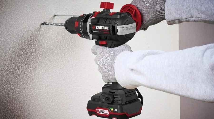 PARKSIDE PERFORMANCE® Set de taladro atornillador percutor recargable 20 V pared