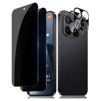 Lutree Protector de Pantalla de Privacidad + Protector de Lente de Cámara (Negro)