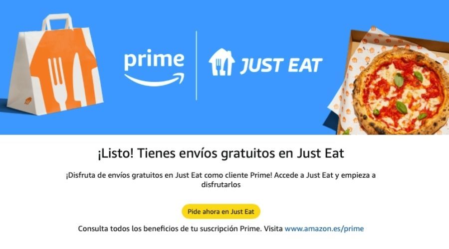 suscripción completa con envíos gratis en just eat