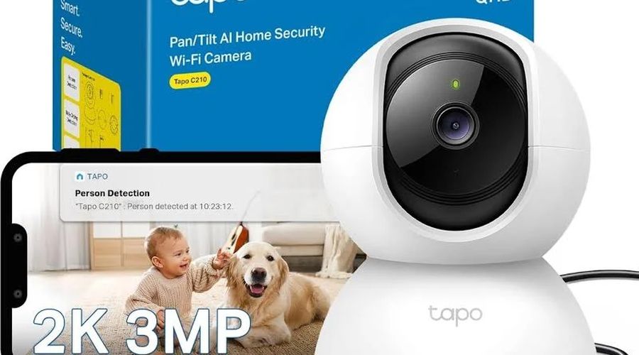 Cámara de vigilancia TP-Link Tapo C210 con resolución 2K de 3 MP y detección de personas mediante inteligencia artificial