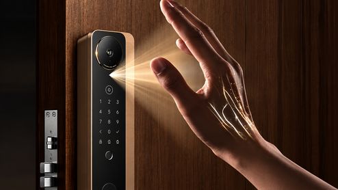 Xiaomi Smart Lock 5 Max con sistema de reconocimiento de la palma de la mano para abrir la puerta sin llaves