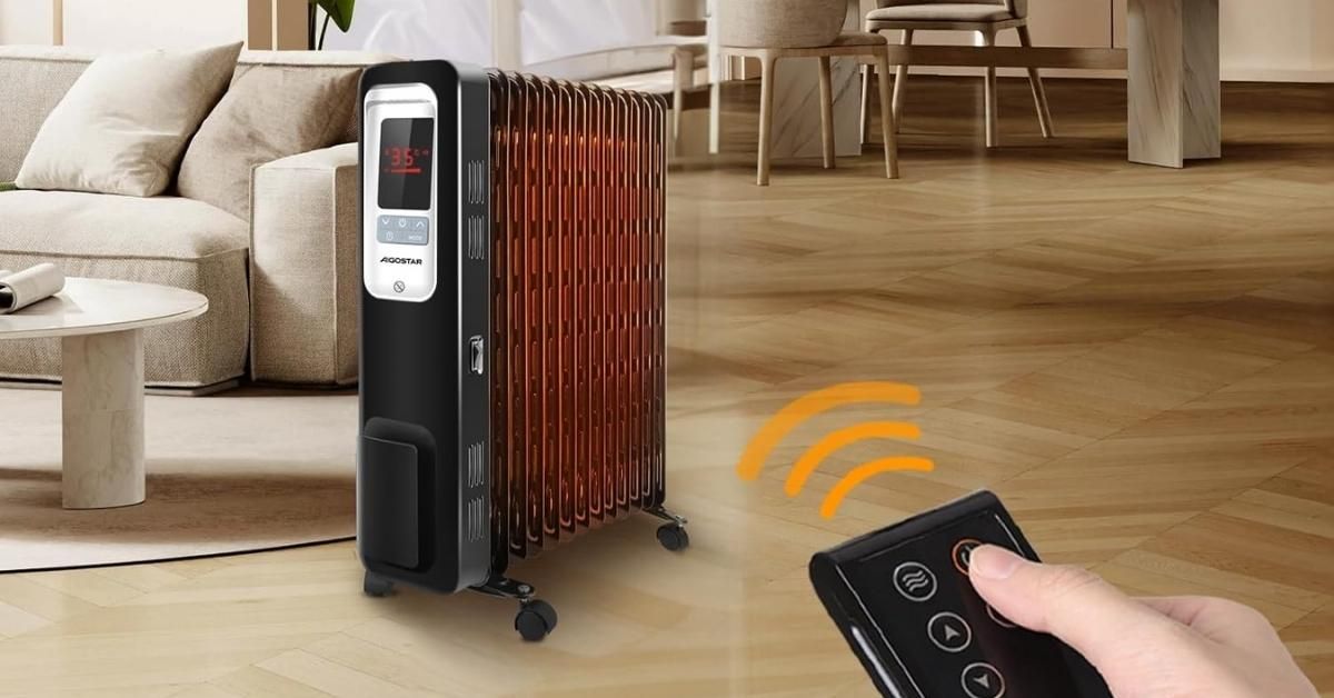 Aigostar Radiador de Aceite Portátil de 13 Elementos mando a distancia