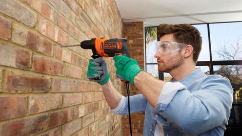 BLACK+DECKER Taladro Percutor Eléctrico con cable uso ladrillo