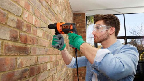 BLACK+DECKER Taladro Percutor Eléctrico con cable uso ladrillo