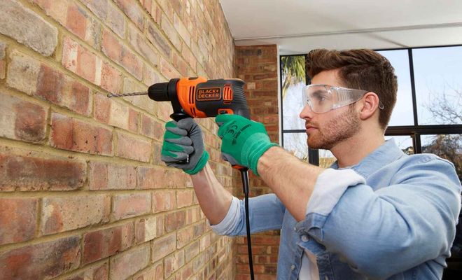 BLACK+DECKER Taladro Percutor Eléctrico con cable uso ladrillo