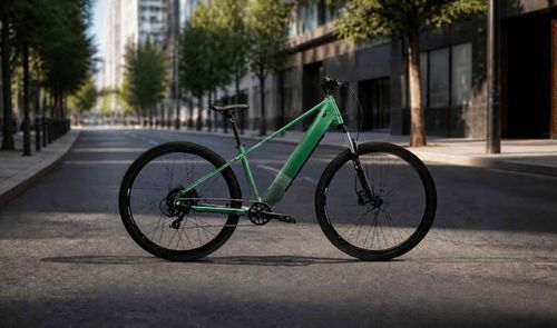 Bicicleta Eléctrica de Hombre Solar Boost fondo ciudad
