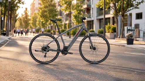 Bicicleta eléctrica ATOM CROSS BH Bikes diseño fondo paisaje