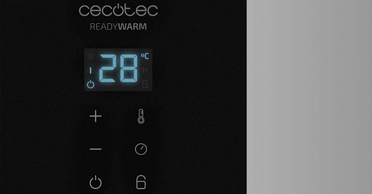 Cecotec Radiador Eléctrico Bajo Consumo Ready Warm 6770 Crystal Connection. Wifi pantalla