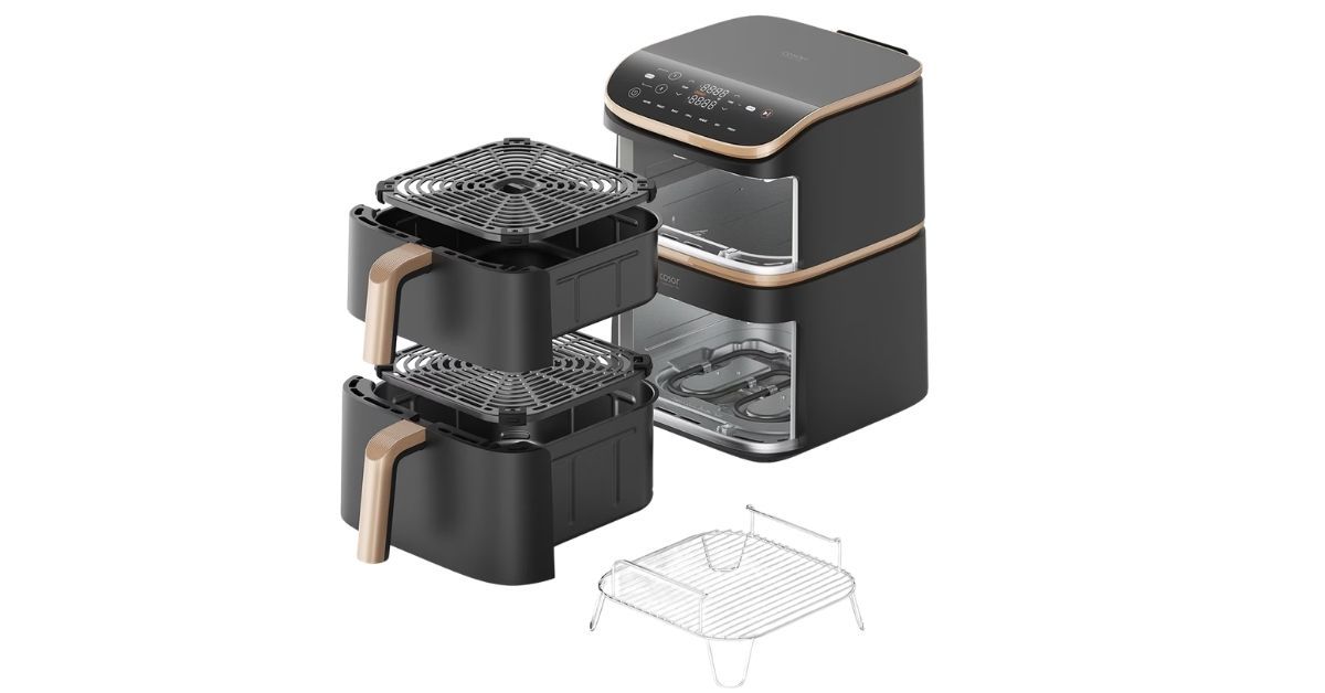 Freidora de Aire Cosori Turbo Tower Pro Smart Chef Edition diseño doble cesta