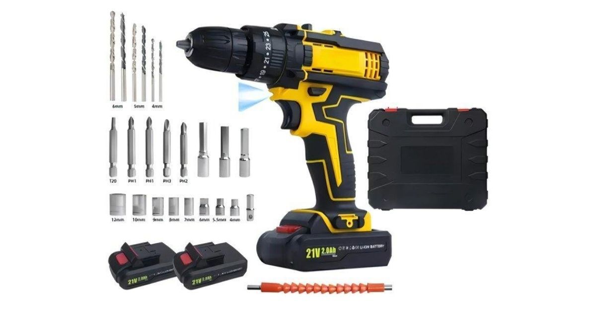 Taladro Atornillador Inalámbrico Klack 21V accesorios