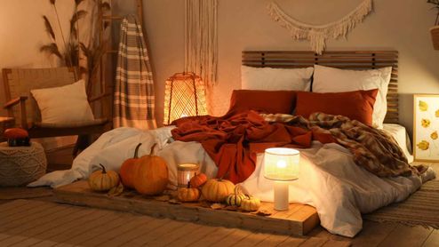 decoracion otoño cama pixelshot
