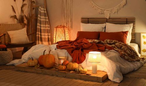 decoracion otoño cama pixelshot