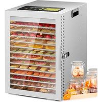 Kwasyo Deshidratador de Alimentos de Acero Inoxidable con 12 Bandejas