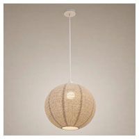 Lámpara de techo colgante de algodón beige 50 cm