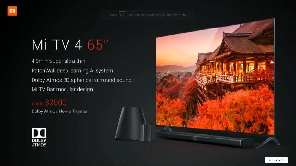 Características del televisor Xiaomi Mi TV 4