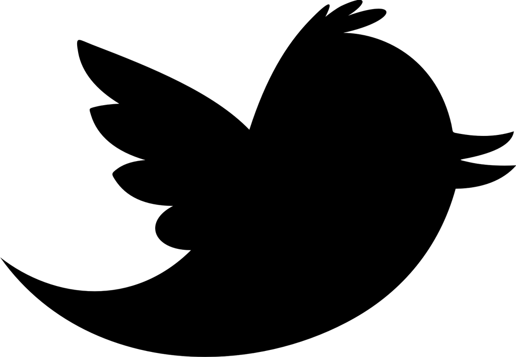 Logotipo de Twitter de color negro