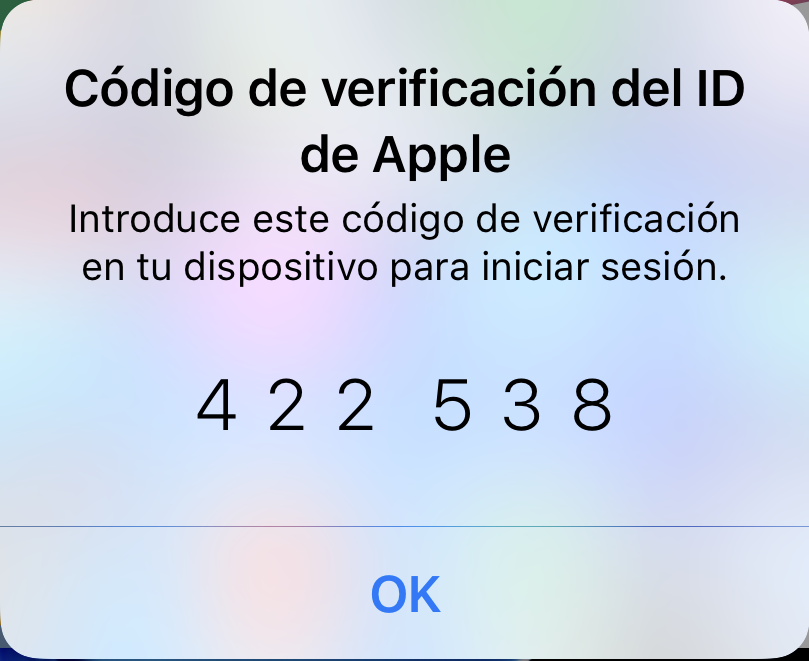 Verificación dos pasos ID de Apple