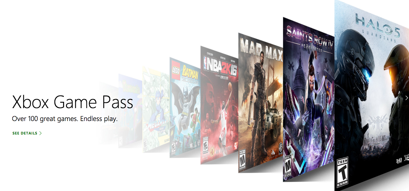 Game Pass de Microsoft para Xbox One