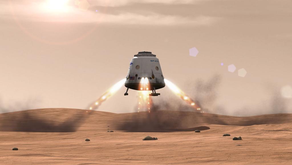 Aterrizaje de SapaceX en Marte