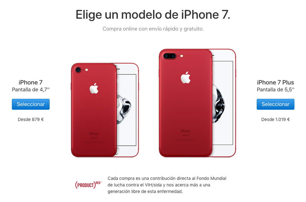 iPhone 7 RED comprar