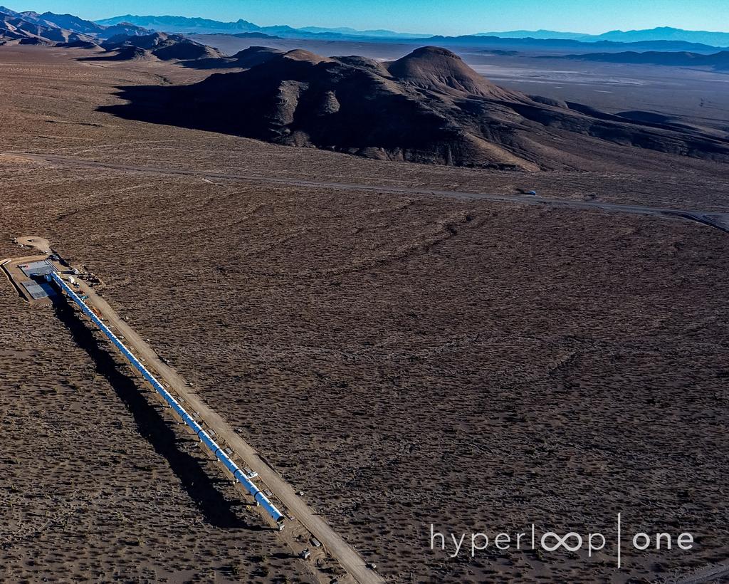 Imagen del tubo utilizado por Hyperloop One