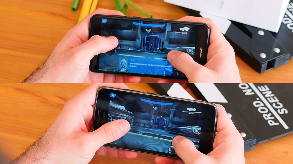 Ejecución de juego Moto G5 frente al Huawei P8 Lite 2017