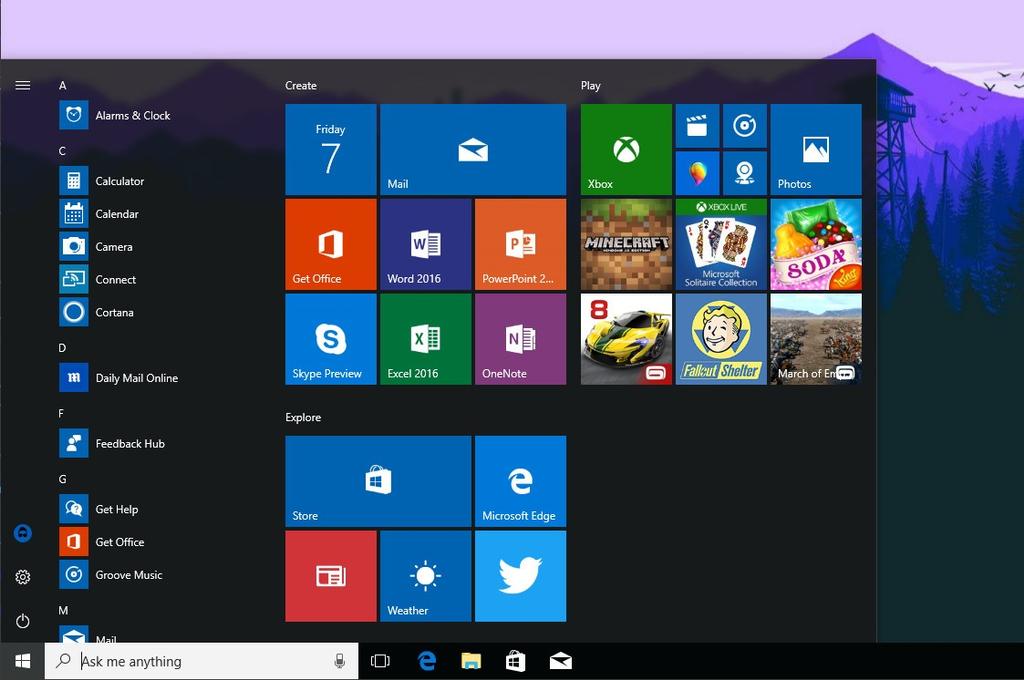 El nuevo Menú de inicio de Windows 10 Redstone 3 al ...