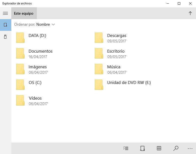 Segundo Explorador de archivos en Windows 10 Creators Update 