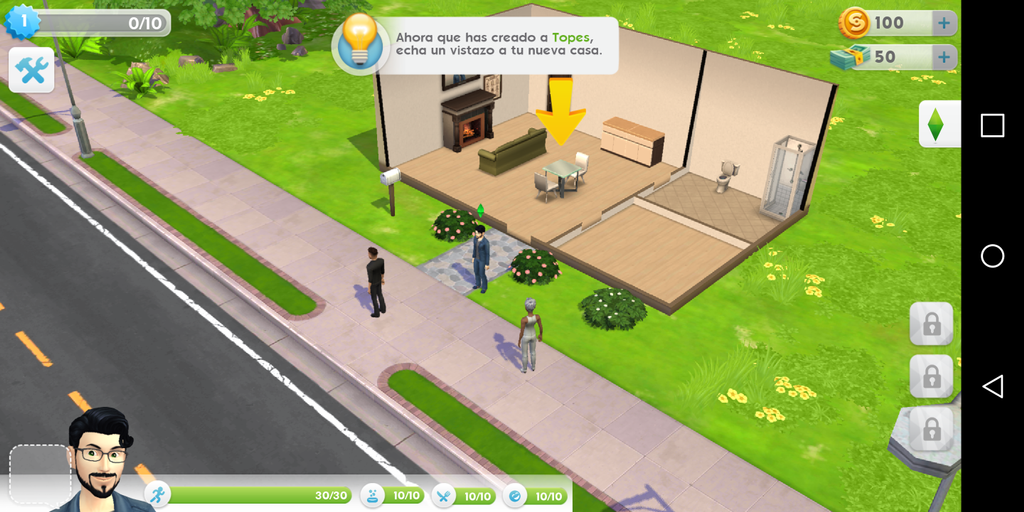 Interfaz de usuario en el juego Los Sims